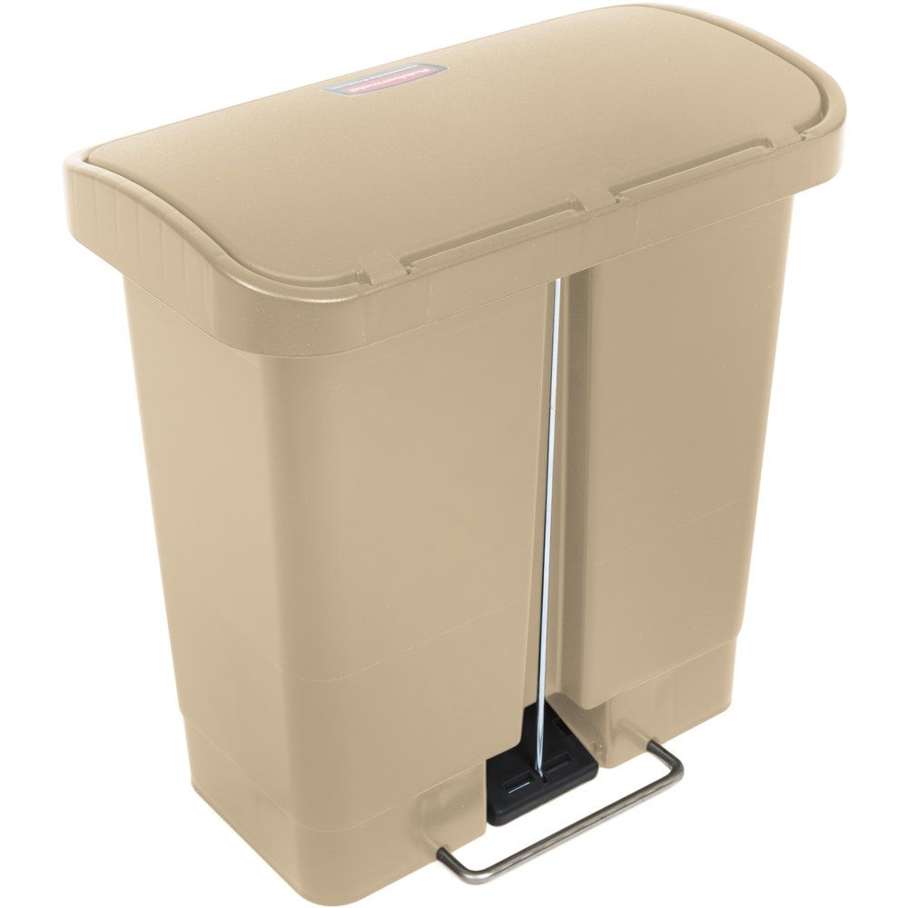 Rubbermaid Step-On keskeny pedálos szemetes kuka-15L bézs