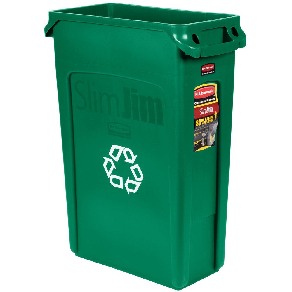 Rubbermaid Slim Jim szemetes kuka- 87 literes-zöld