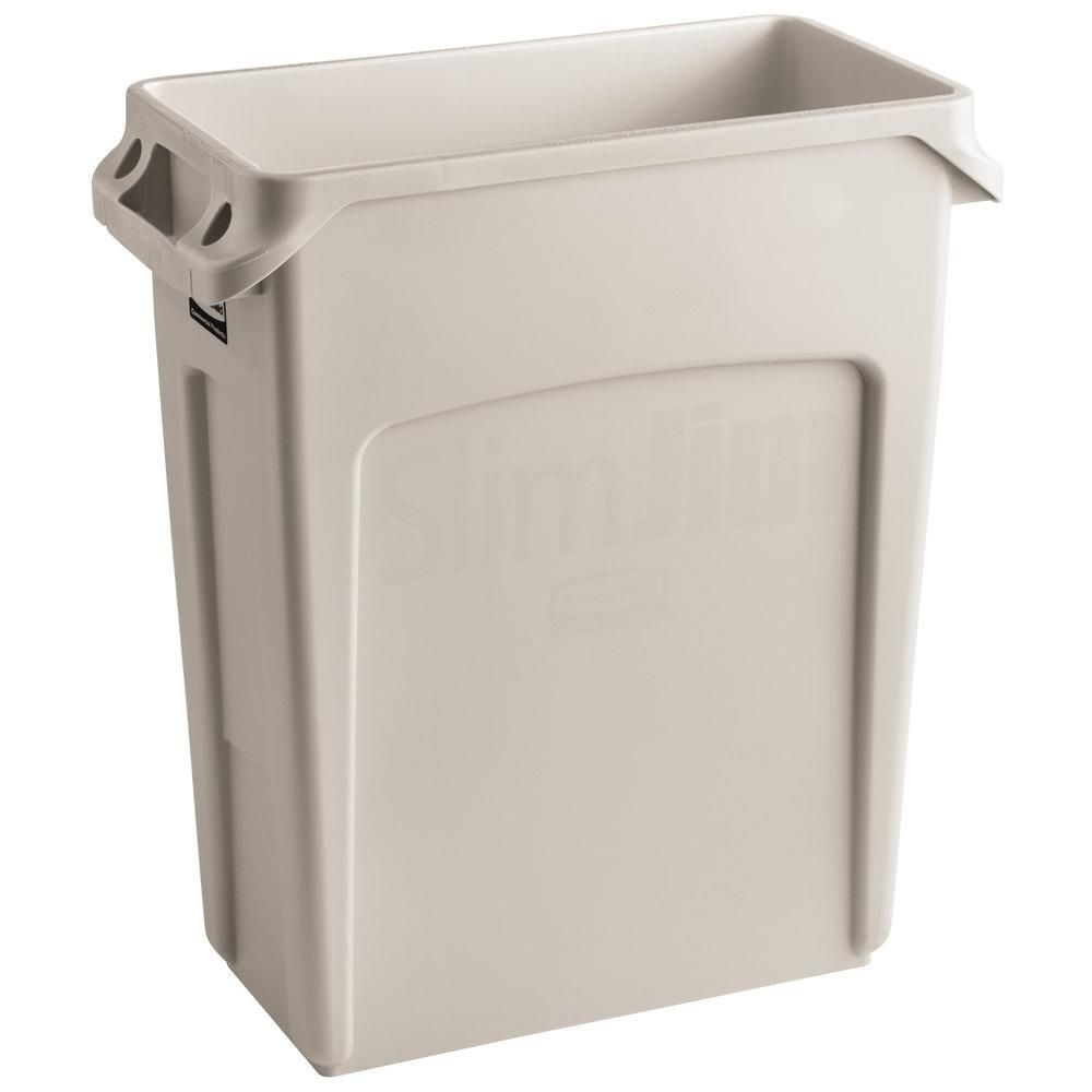 Rubbermaid Slim Jim keskeny szemetes kuka 60L-bézs