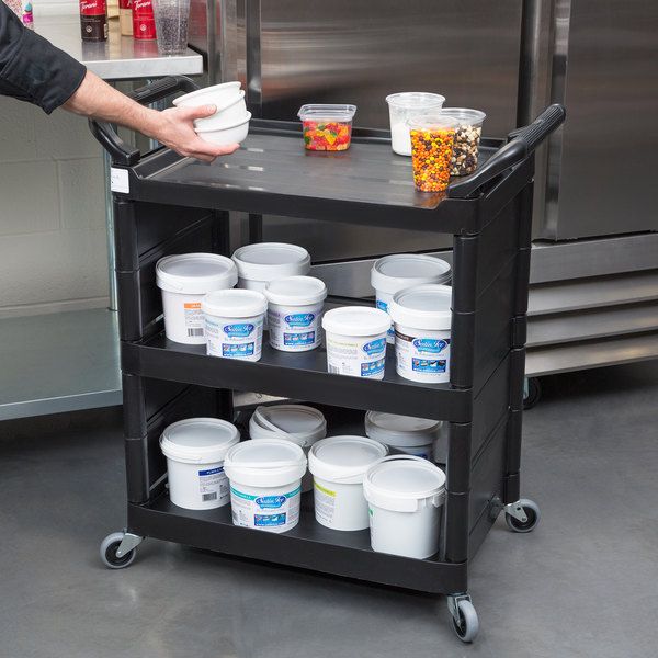 Rubbermaid kisméretű szervízkocsi, két oldalt zárt