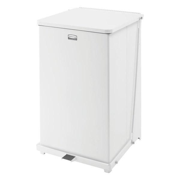 Rubbermaid acél pedálos szemetes 95L, tűzálló, fehér