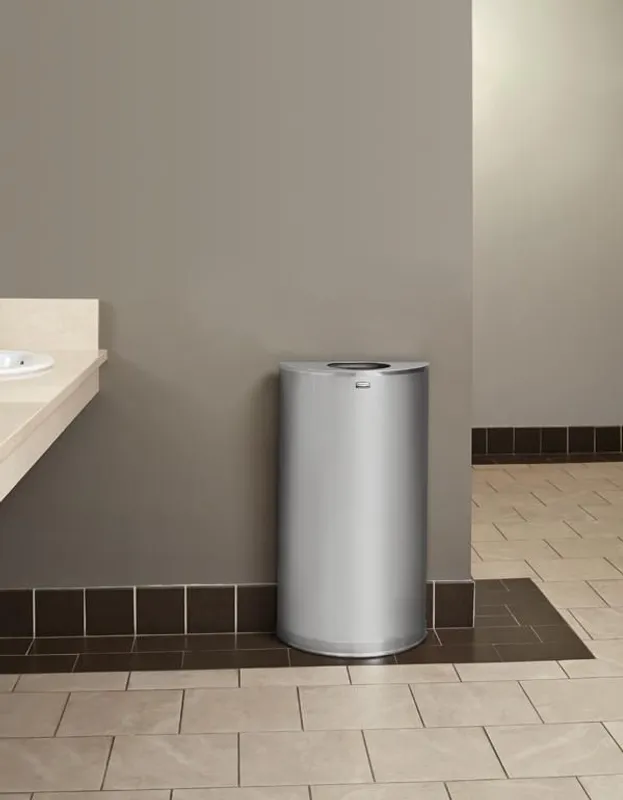 Rubbermaid dekoratív félkör alakú szemetes - 45 literes- ezüst