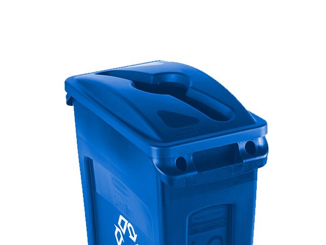 Rubbermaid Slim Jim szelektív kuka tető-kék