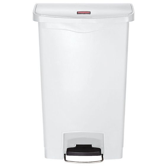 Rubbermaid Step On keskeny pedálos szemetes, 50 L-es fehér
