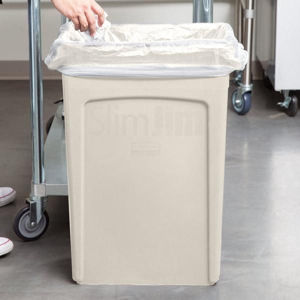 Rubbermaid Slim Jim szemetes kuka- 87 literes-bézs