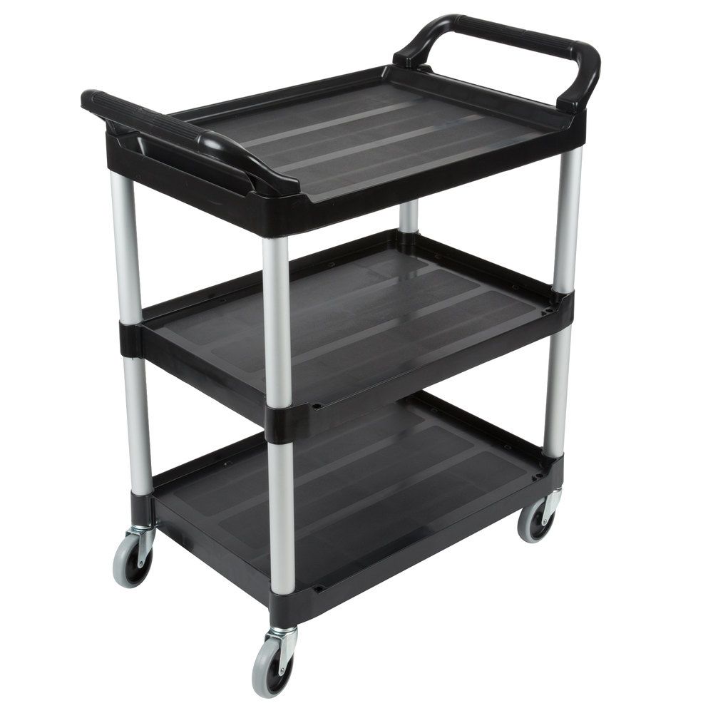 Rubbermaid kisméretű szervízkocsi, fekete