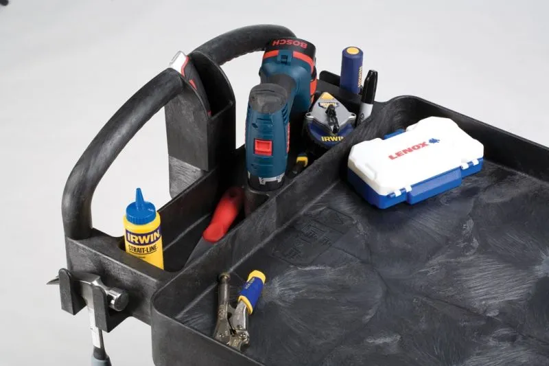 Rubbermaid anyagmozgató és szerelő kocsi, szerszámtartóval