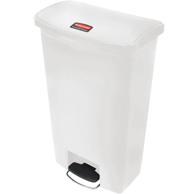 Rubbermaid Step-on keskeny pedálos szemetes kuka-fehér- 68 literes