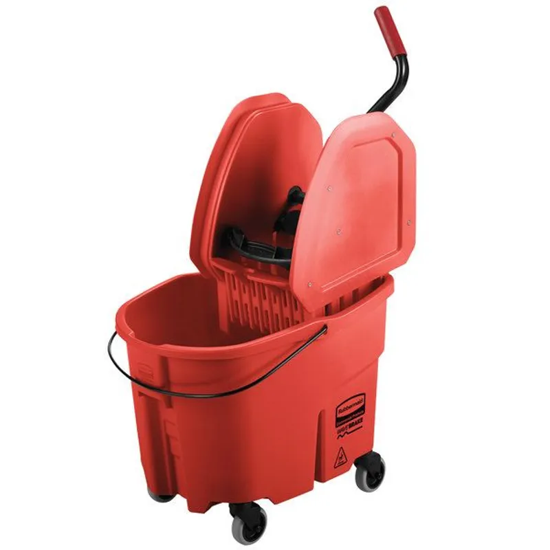 Rubbermaid WaveBrake felmosókocsi, mop facsaróval, kifröccsenésgátlóval - piros
