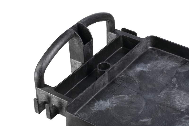 Rubbermaid anyagmozgató és szerelő kocsi, szerszámtartóval