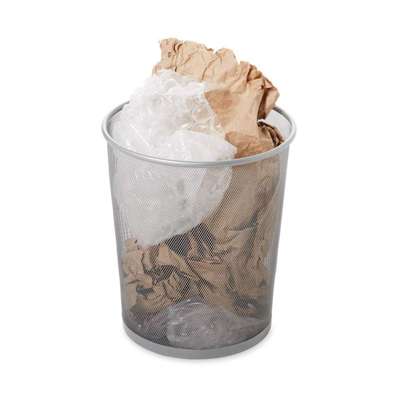 Rubbermaid papírkosár, fémhálós 19L, ezüst