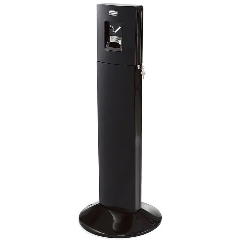 Rubbermaid cigaretta csikkgyűjtő állomás-fekete