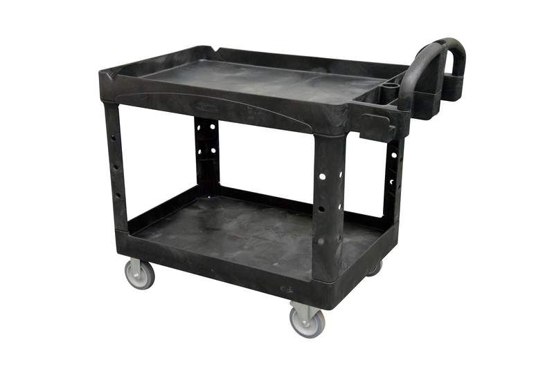 Rubbermaid anyagmozgató és szerelő kocsi, szerszámtartóval