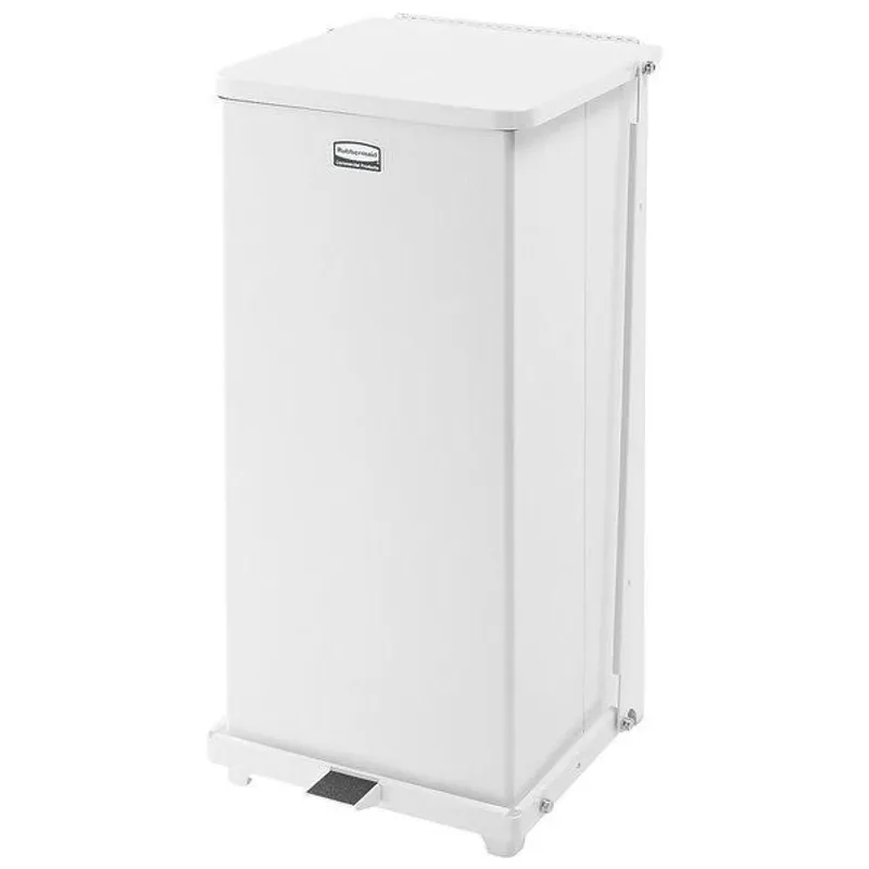 Rubbermaid acél pedálos szemetes 49L- fehér