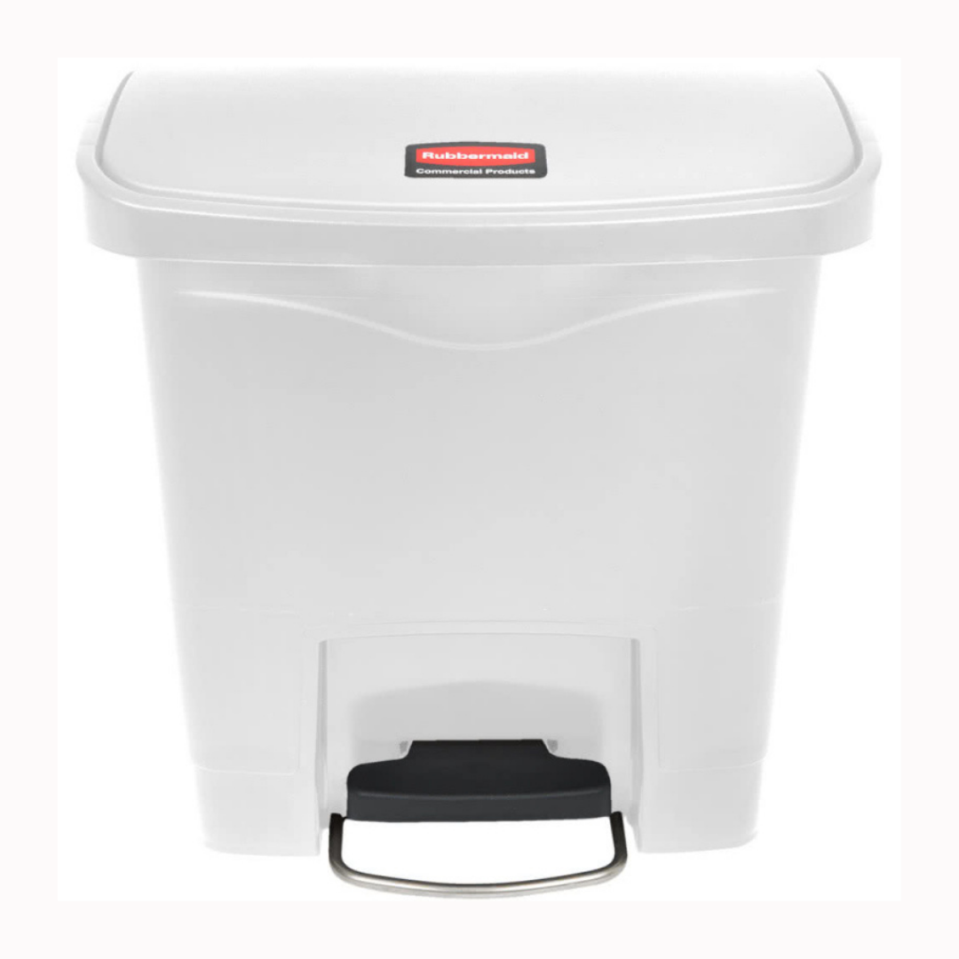 Rubbermaid Step-On keskeny szemetes kuka-15L-es fehér