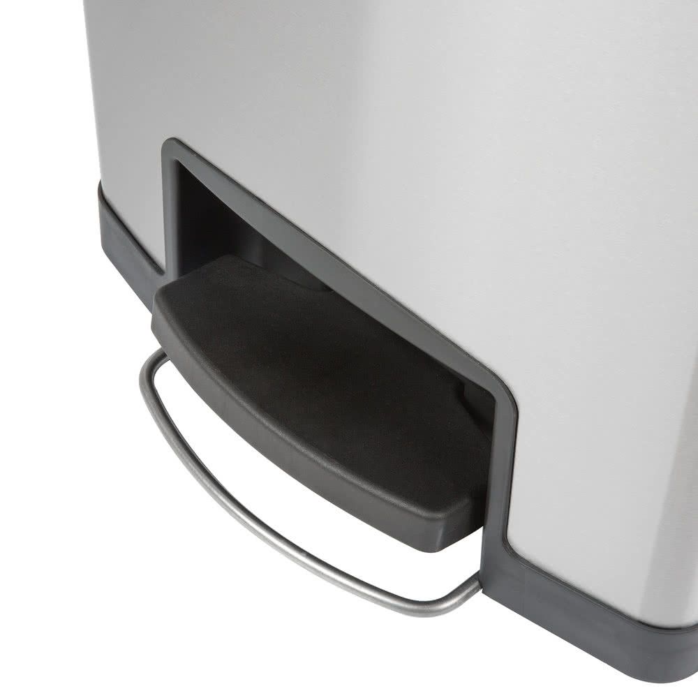 Rubbermaid Step-On rozsdamentes acél szemetes- fekete-metál-30L