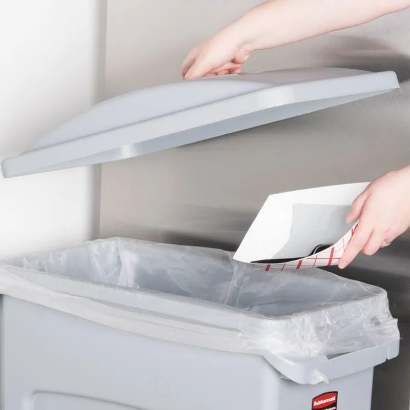Rubbermaid Slim Jim szemetes kuka tető - fogantyús-szürke