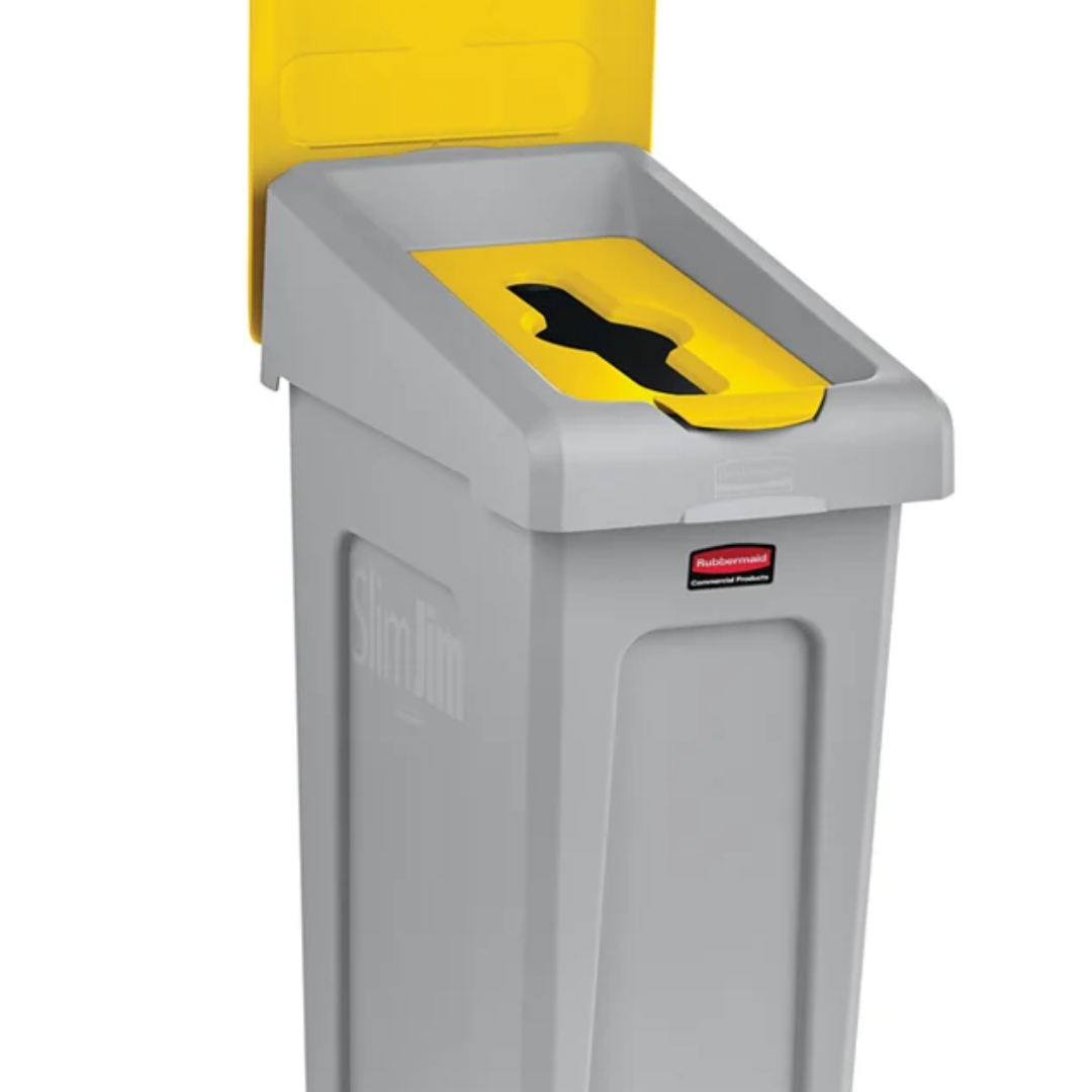 Rubbermaid fedélbetét Slim Jim szelektív kezdőszetthez-sárga