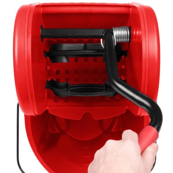 Rubbermaid WaveBrake felmosókocsi, mop facsaróval, kifröccsenésgátlóval - piros