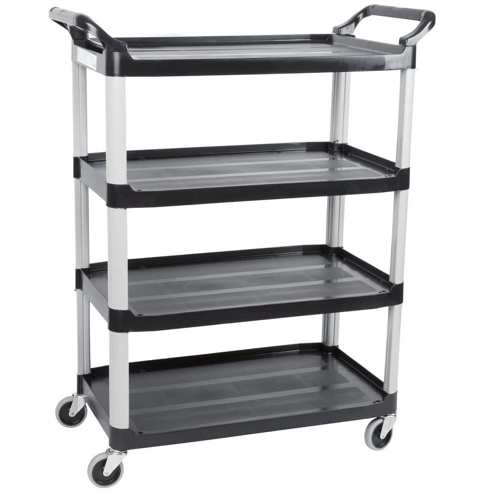 Rubbermaid X-Tra szervizkocsi 4 polcos- fekete