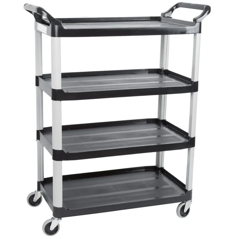 Rubbermaid X-Tra szervizkocsi 4 polcos- fekete