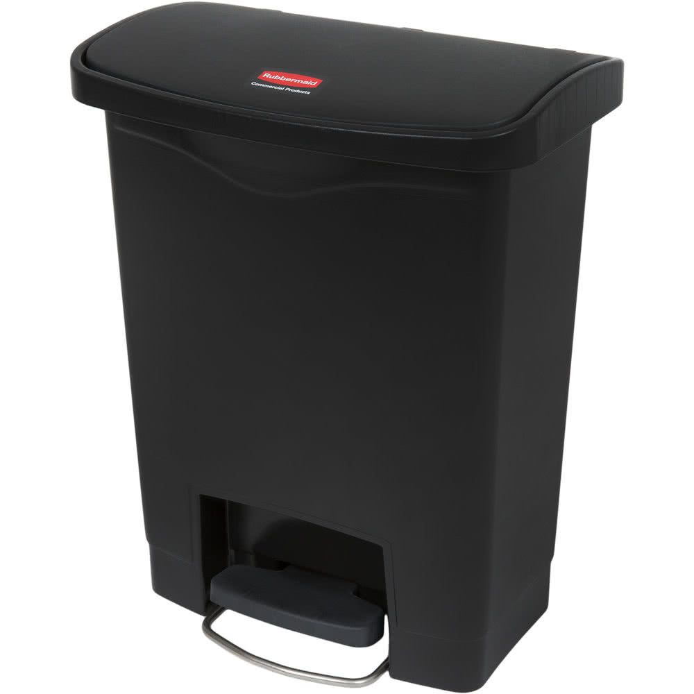 Rubbermaid Step-on keskeny pedálos szemetes kuka-fekete-30 literes