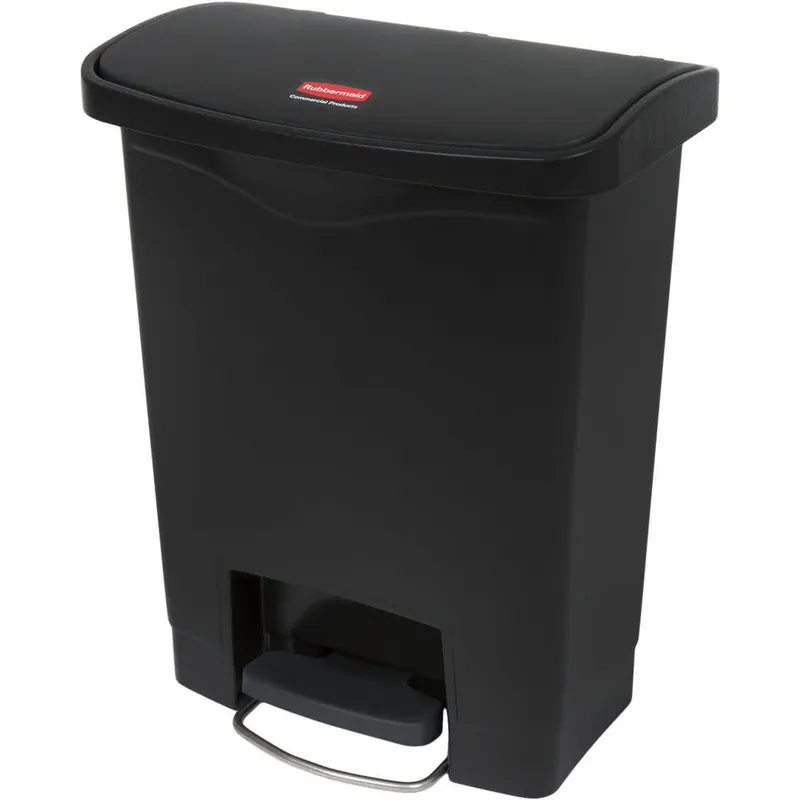 Rubbermaid Step-on keskeny pedálos szemetes kuka-fekete-30 literes