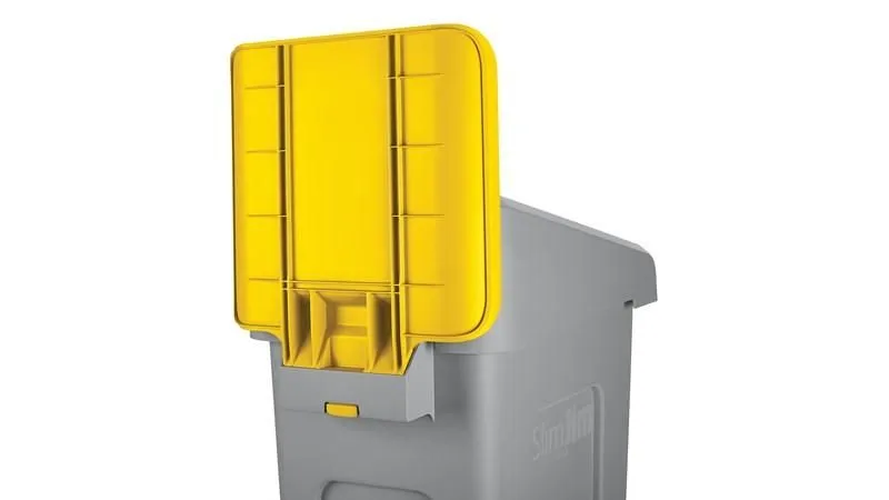 Rubbermaid információs tábla Slim Jim szelektív szetthez-sárga