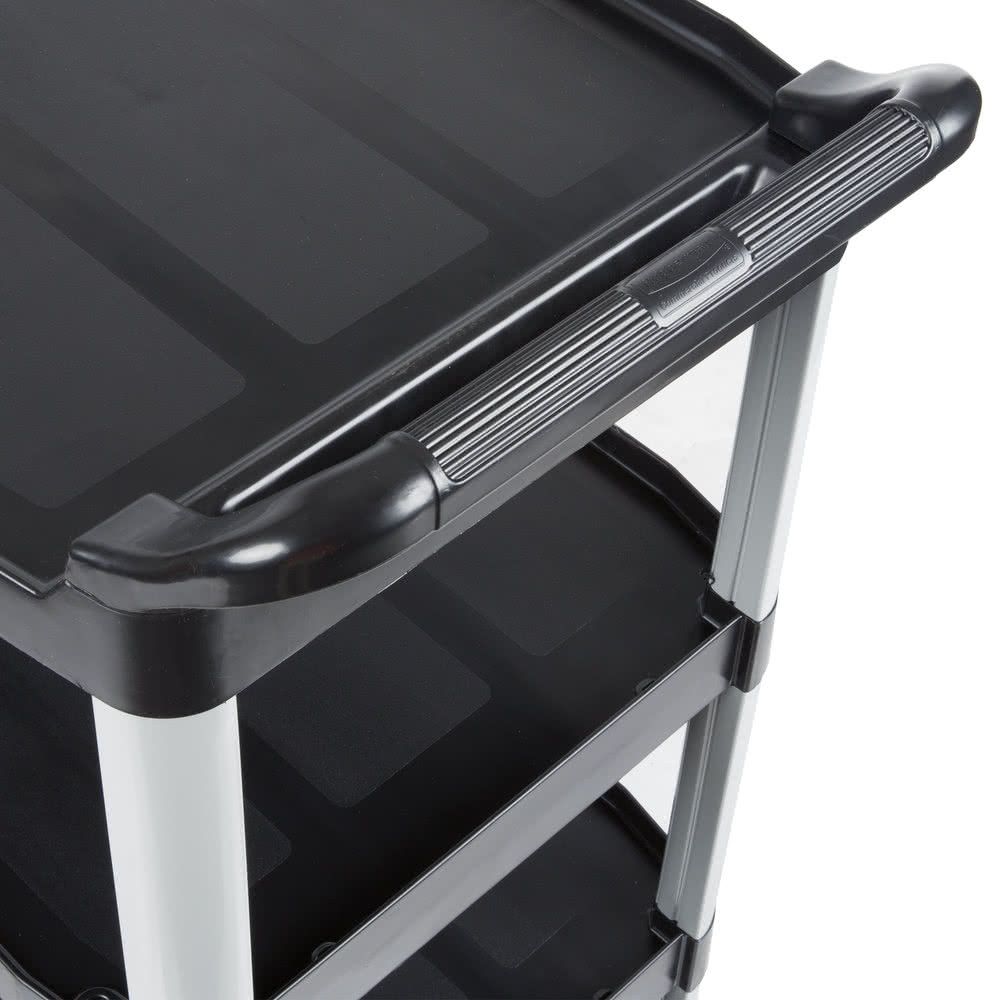 Rubbermaid X-Tra szervizkocsi 4 polcos- fekete