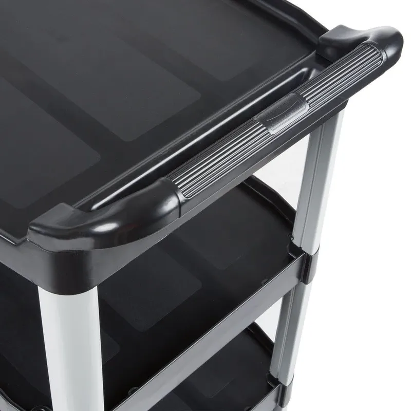 Rubbermaid X-Tra szervizkocsi 4 polcos- fekete