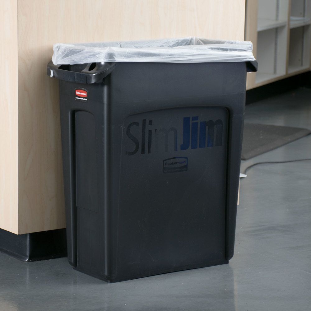 Rubbermaid Slim Jim keskeny szemetes kuka 60L fekete