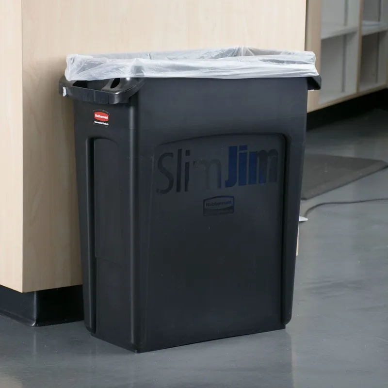 Rubbermaid Slim Jim keskeny szemetes kuka 60L fekete