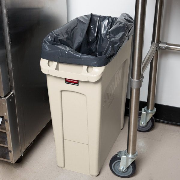 Rubbermaid Slim Jim keskeny szemetes kuka 60L-bézs