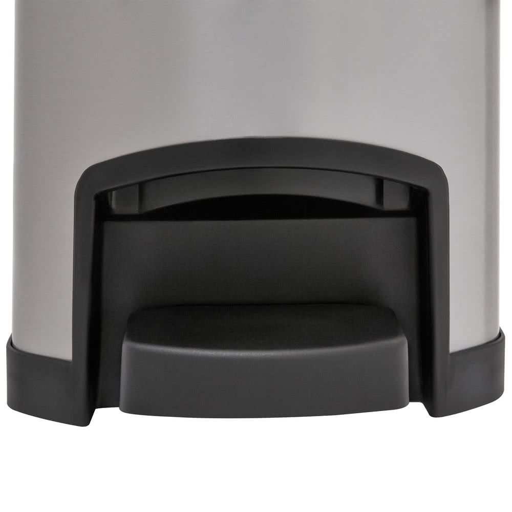 Rubbermaid Step-On rozsdamentes acél szemetes, 2 felé nyíló tetővel-fekete-50 liter
