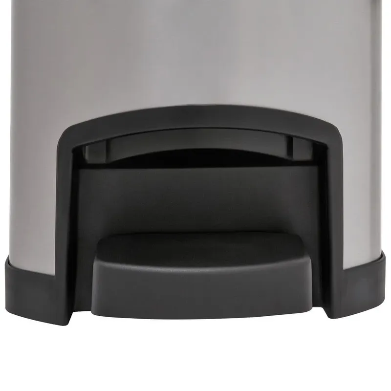 Rubbermaid Step-On rozsdamentes acél szemetes, 2 felé nyíló tetővel-fekete-50 liter