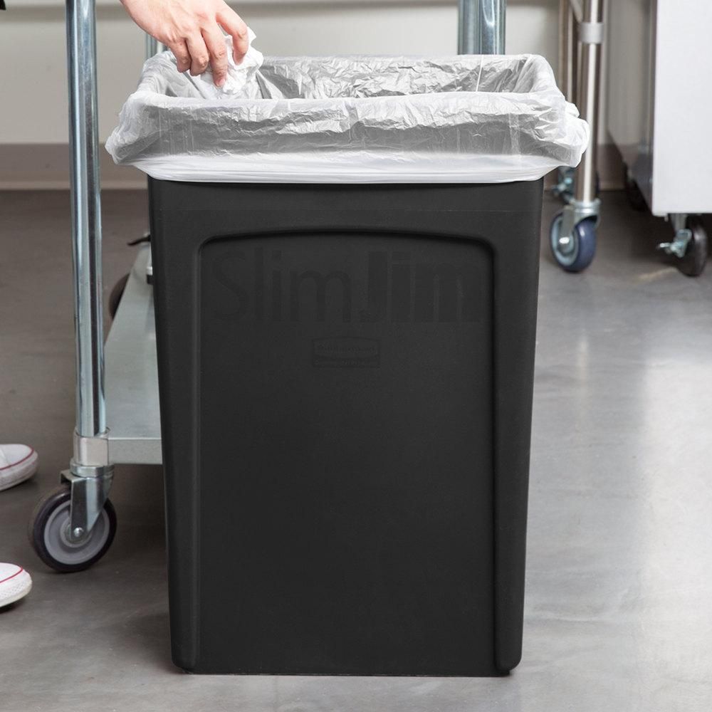 Rubbermaid Slim Jim szemetes kuka- 87 literes-fekete