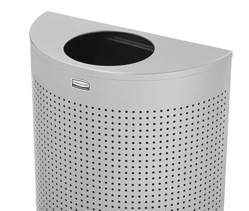 Rubbermaid design szemetes félkör alakú 45L-ezüst