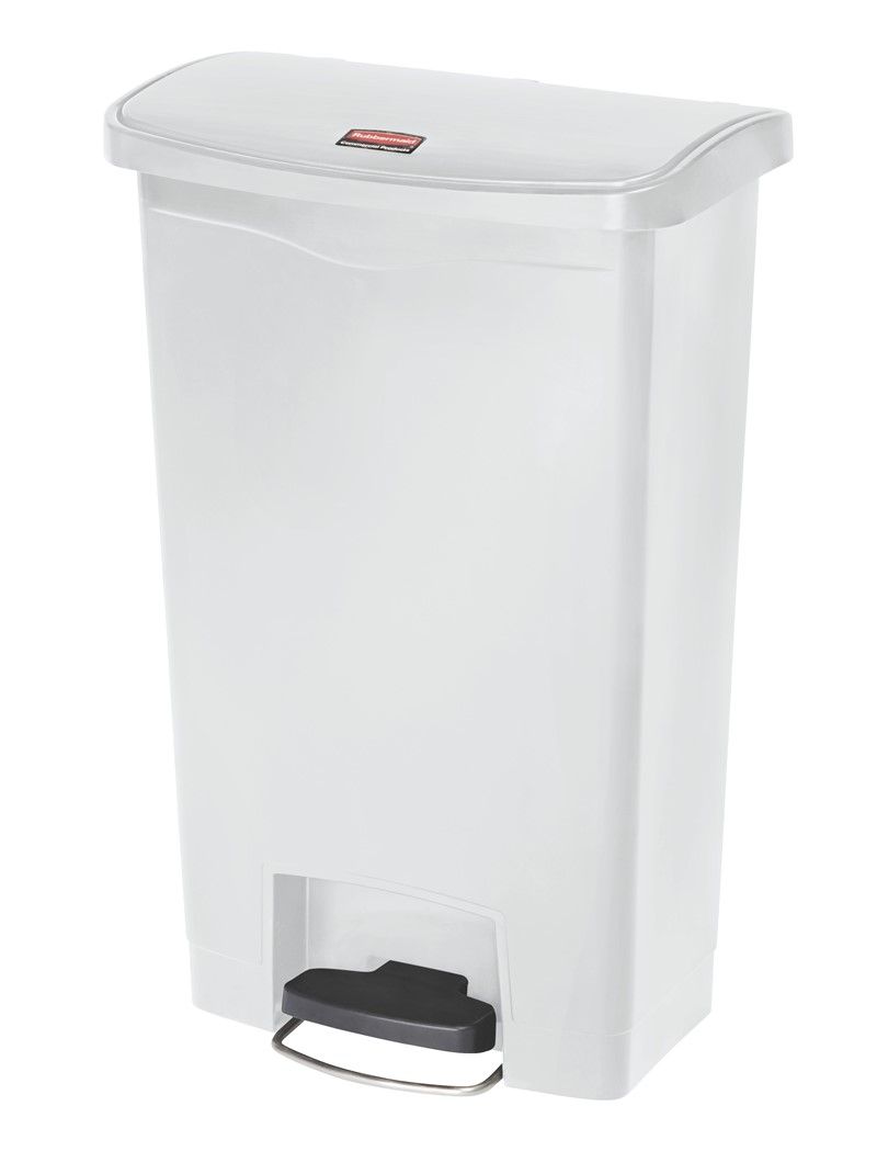 Rubbermaid Step On keskeny pedálos szemetes, 50 L-es fehér