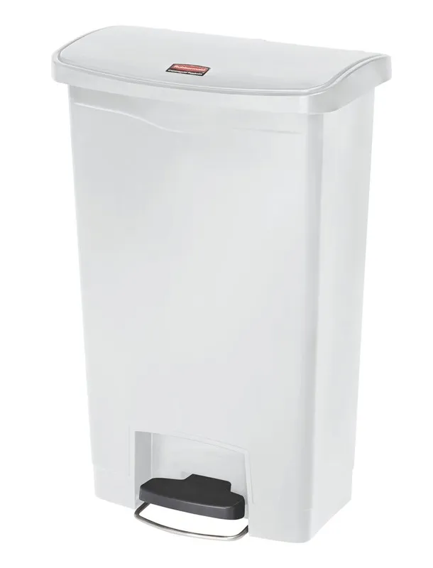 Rubbermaid Step On keskeny pedálos szemetes, 50 L-es fehér