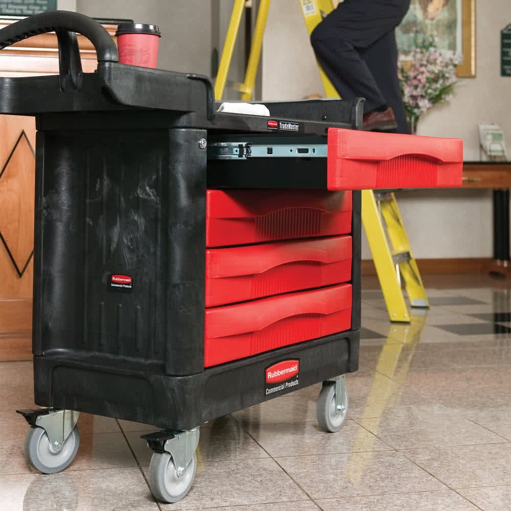 Rubbermaid TradeMaster zárható szerszámos kocsi-4 fiókos