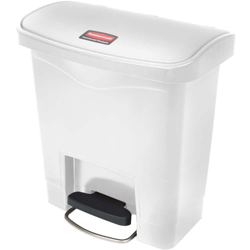 Rubbermaid Step-On keskeny szemetes kuka-15L-es fehér