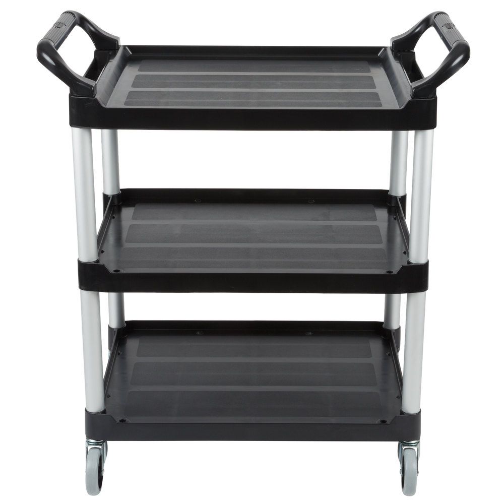Rubbermaid kisméretű szervízkocsi, fekete
