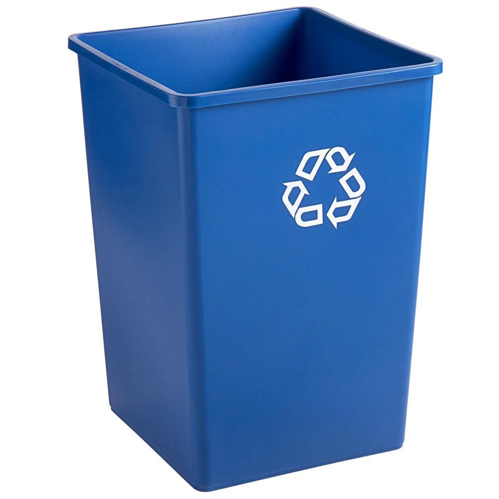 Rubbermaid négyzet alakú irodai szemetes kék