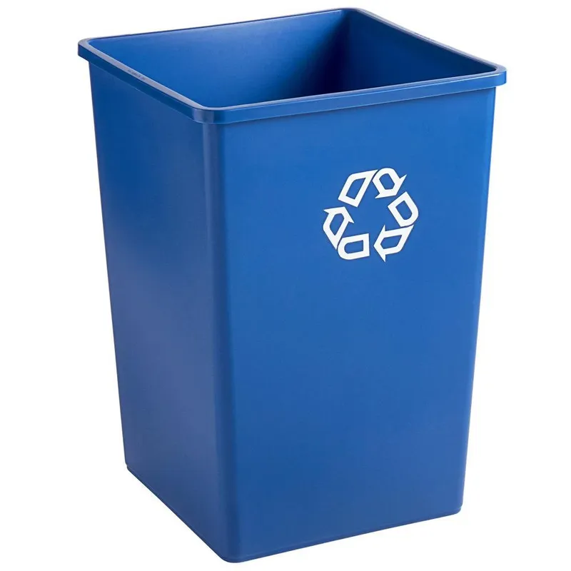 Rubbermaid négyzet alakú irodai szemetes kék