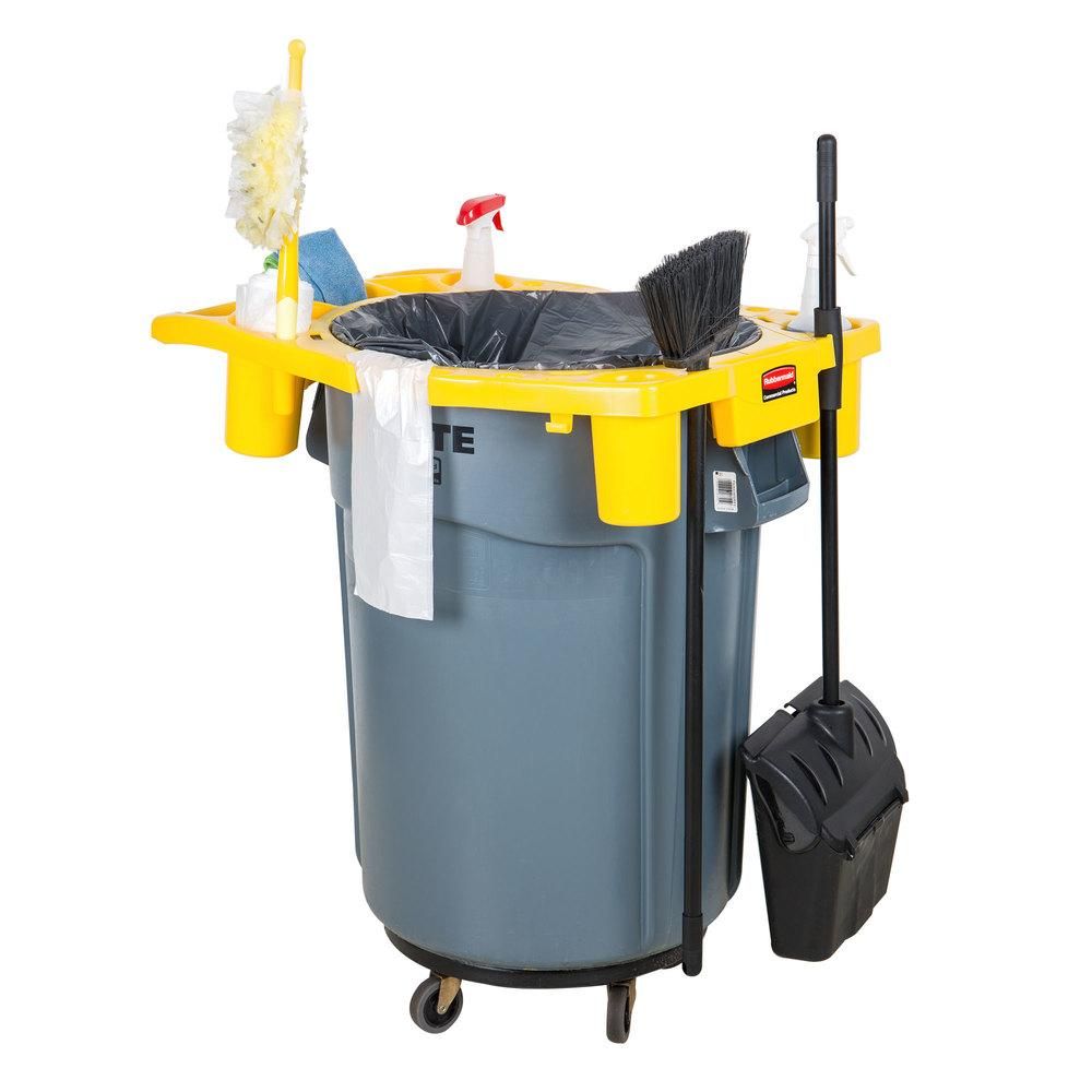 Rubbermaid Brute Caddy-szemetesre illeszthető kiegészítő perem-sárga