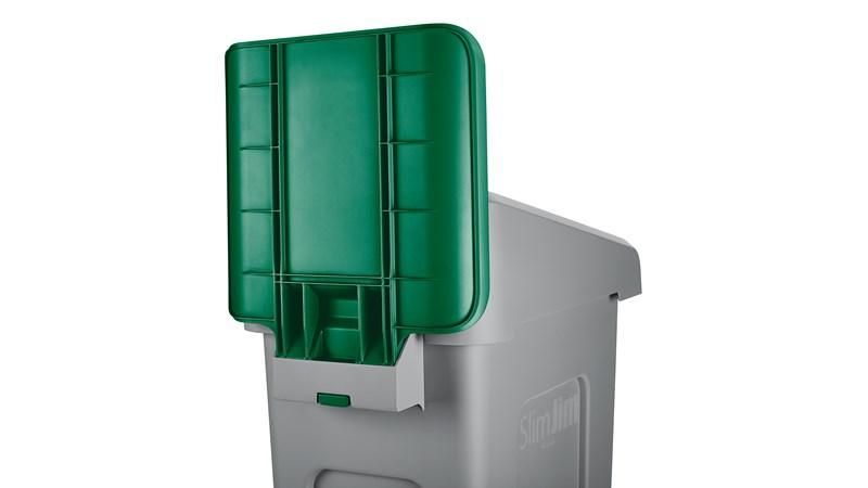 Rubbermaid információs tábla Slim Jim szelektív szetthez-zöld