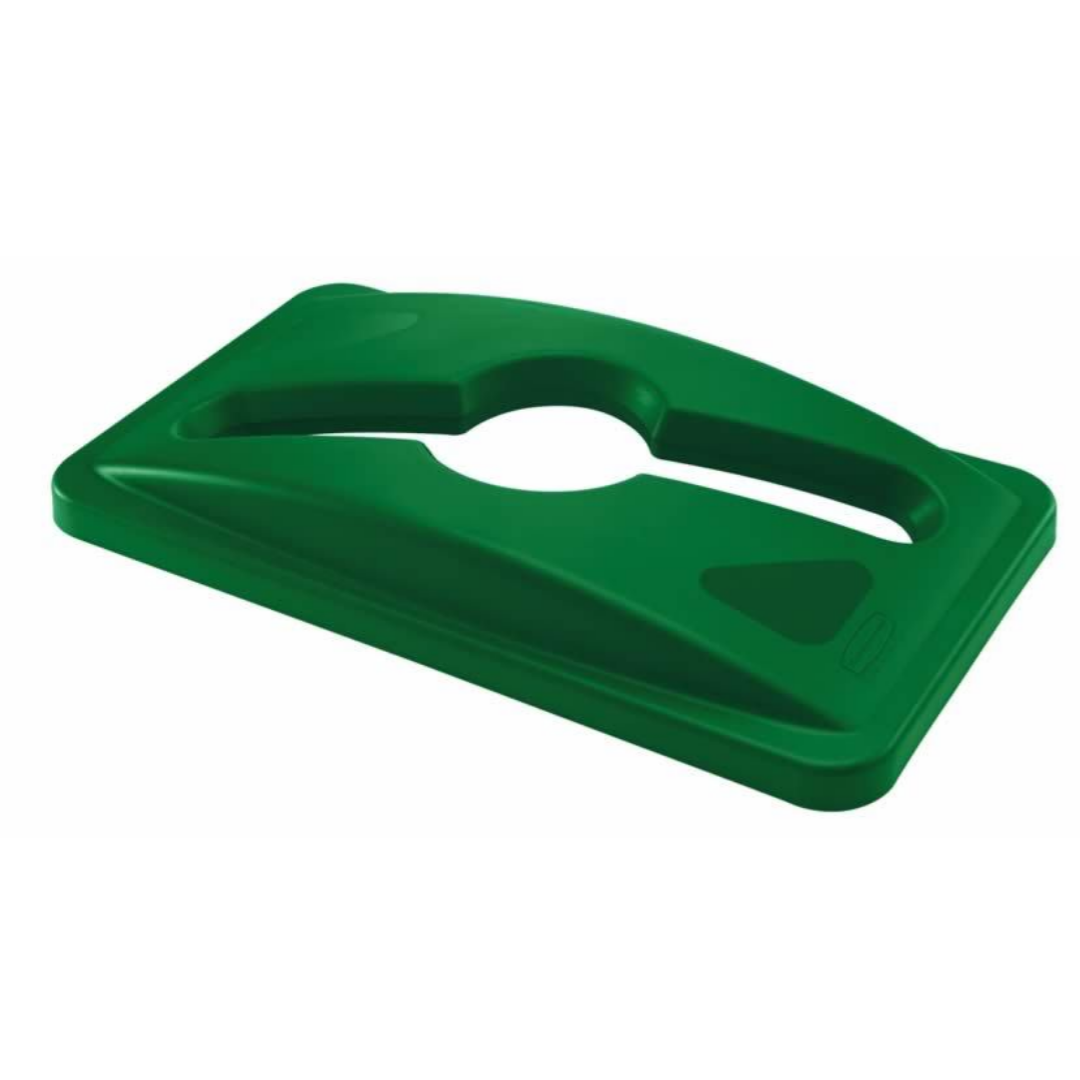 Rubbermaid Slim Jim szemetes kuka tető- két féle bedobónyílással-zöld