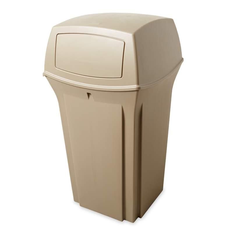 Rubbermaid Ranger kültéri szemetes, zárt-bézs-132,5L