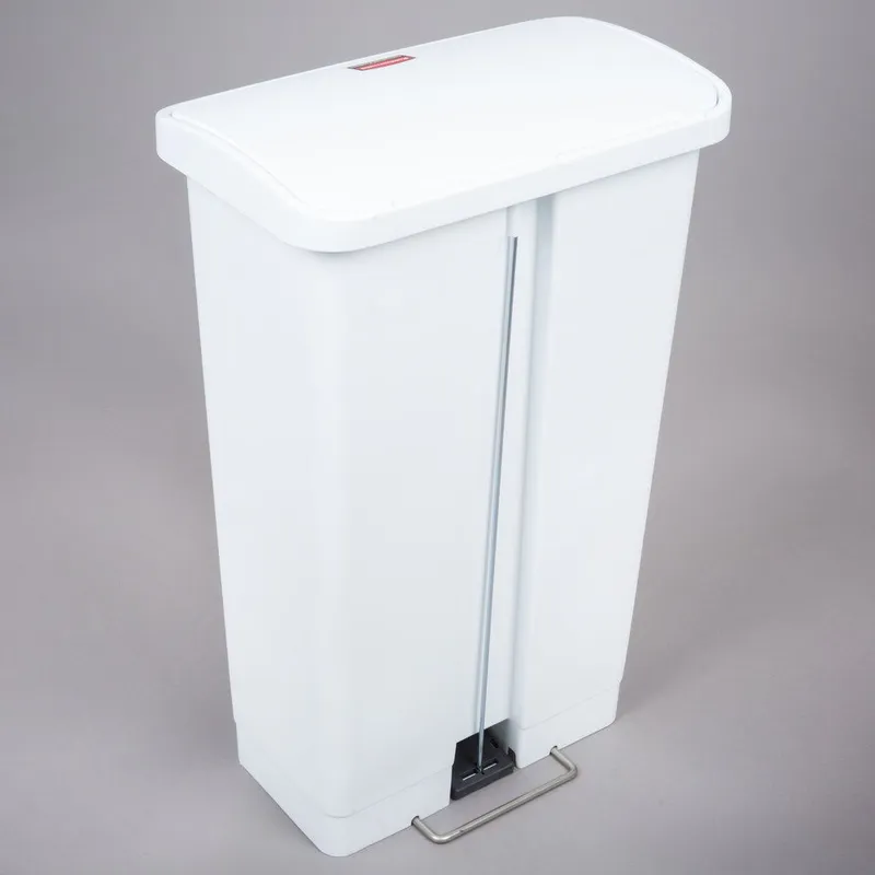 Rubbermaid Step On keskeny pedálos szemetes, 50 L-es fehér