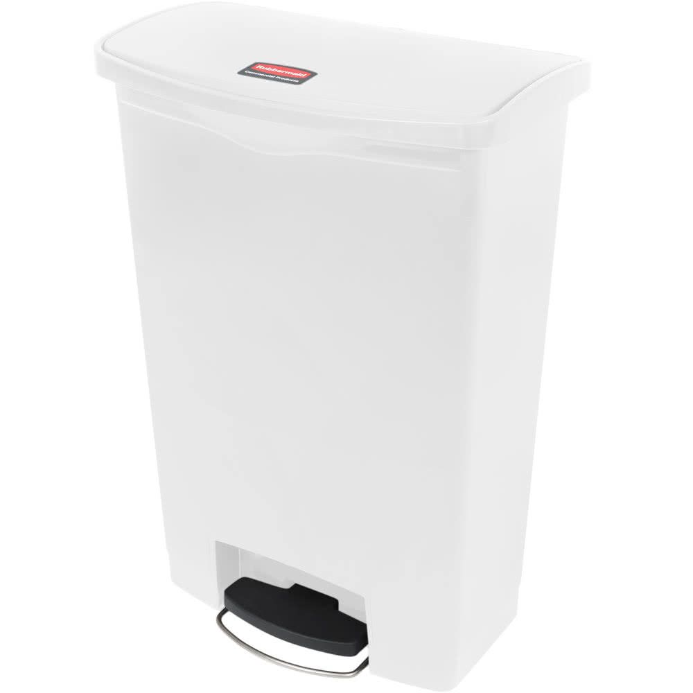 Rubbermaid Step-on keskeny pedálos szemetes kuka- fehér- 90 literes